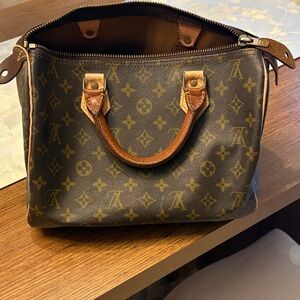 Louis Vuitton Monogram Canvas Top-Handle Satchel - Brown/Gold